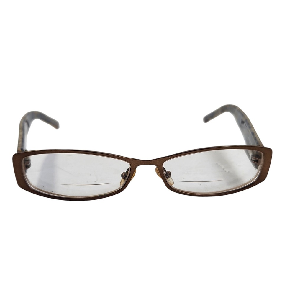 Candie's Brown 51-15-135 Rectangle Full Metal Rim Eye glasses FRAMES ONLY